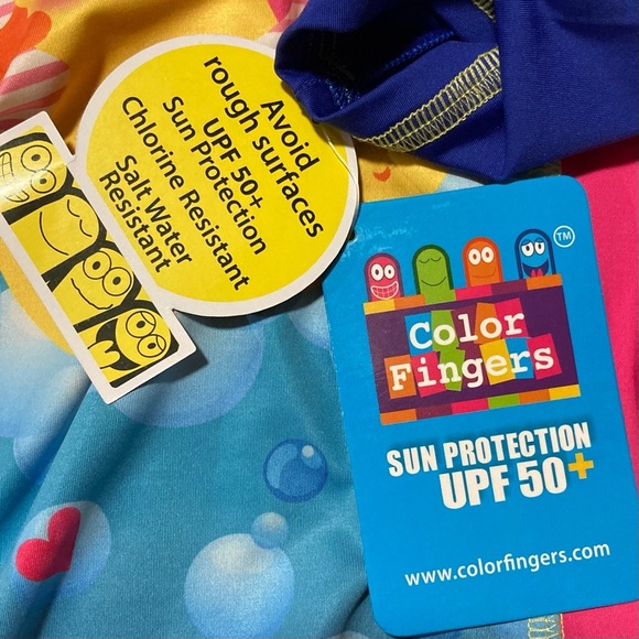 Color Fingers One Piece SPF 50 Swimwear with Duck Design - Picture 11 of 13